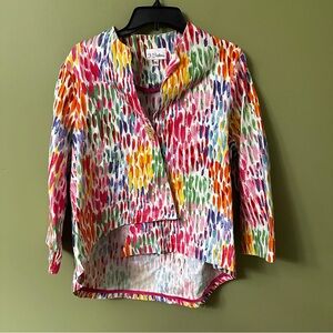 3 Sisters Multicolor Brushstroke Jacket Womens XL‎